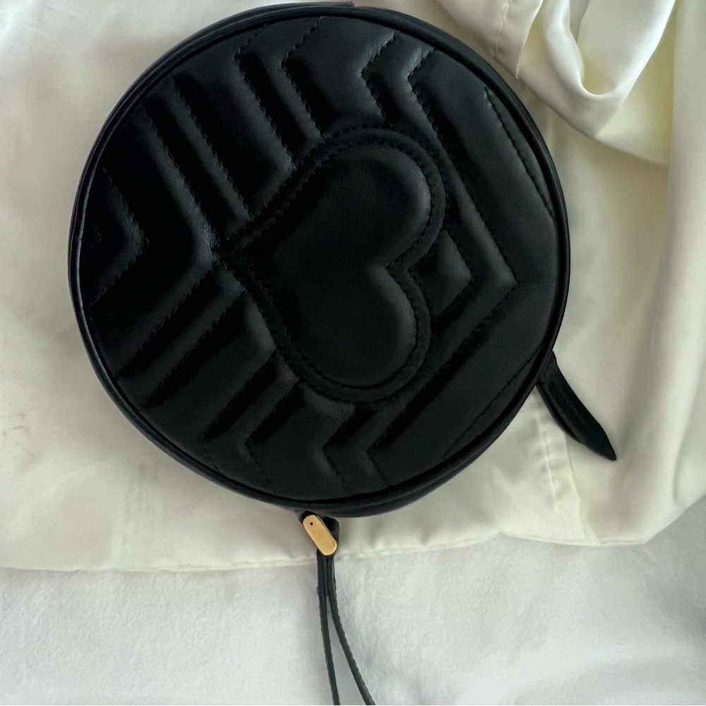 GUCCI Black Azalea Calfskin Heart Mini Bag Wristlet ORIGINAL PACKAGING - Picture 3 of 7